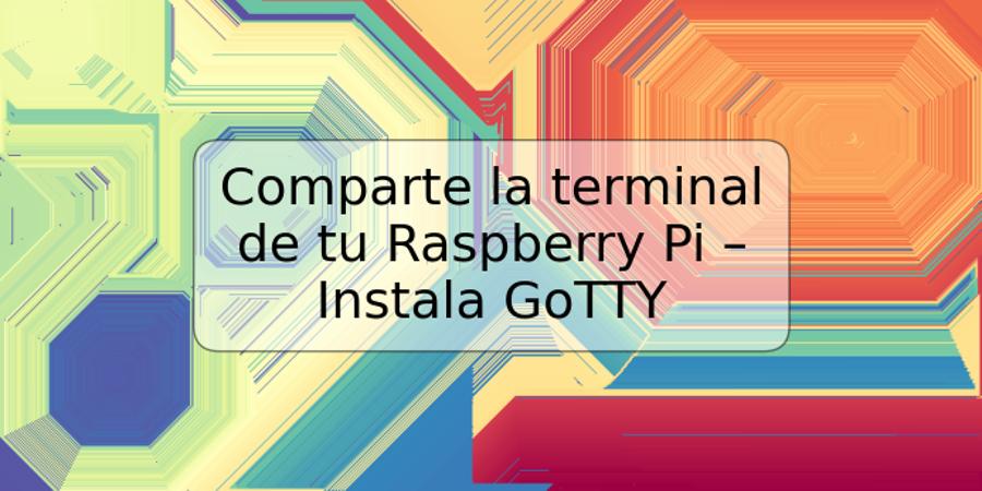 Comparte la terminal de tu Raspberry Pi – Instala GoTTY