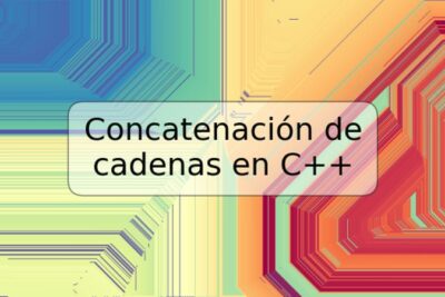 Concatenación de cadenas en C++