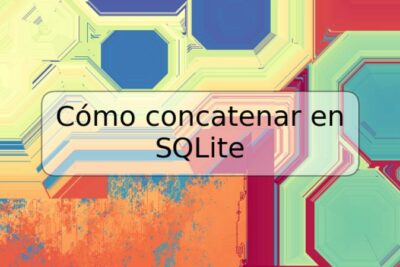 Cómo concatenar en SQLite