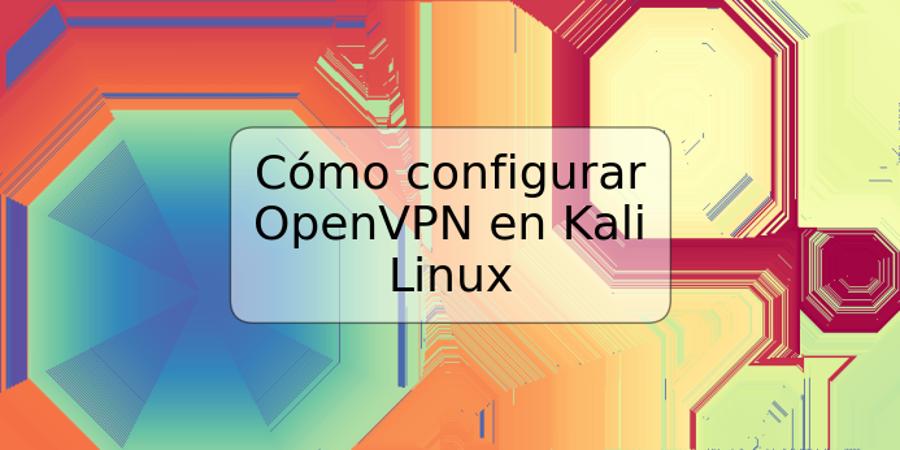 Cómo configurar OpenVPN en Kali Linux