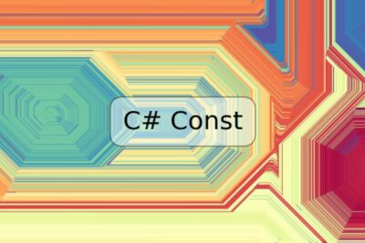 C# Const
