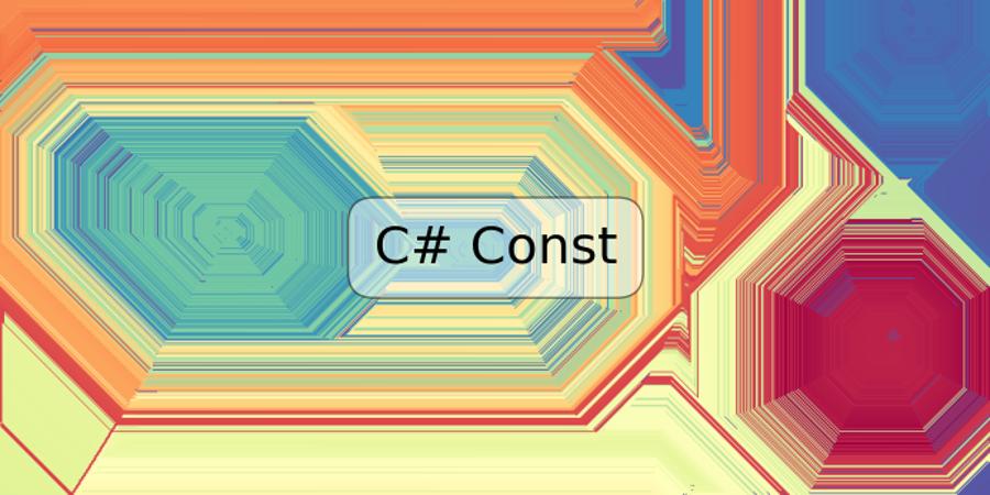 C# Const