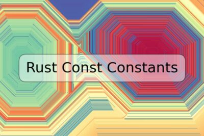Rust Const Constants