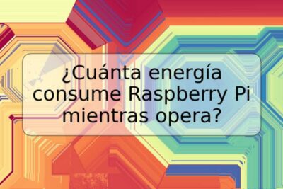 ¿Cuánta energía consume Raspberry Pi mientras opera?