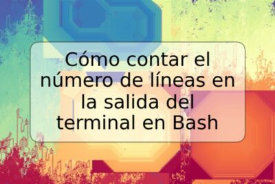 Cómo contar el número de líneas en la salida del terminal en Bash