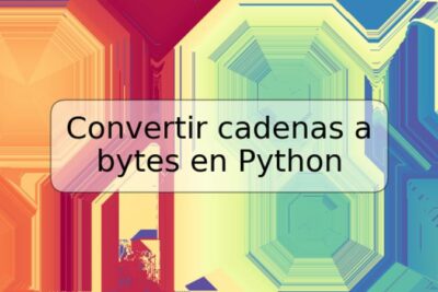 Convertir cadenas a bytes en Python