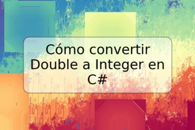 Cómo convertir Double a Integer en C#