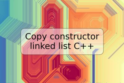 Copy constructor linked list C++