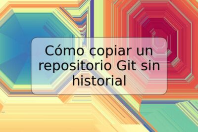 Cómo copiar un repositorio Git sin historial