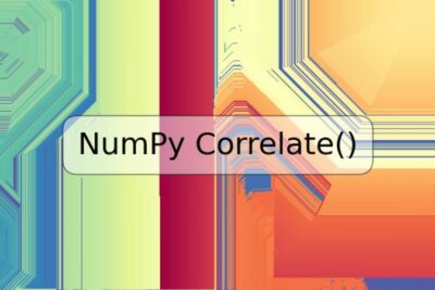 NumPy Correlate()