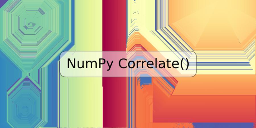 NumPy Correlate()