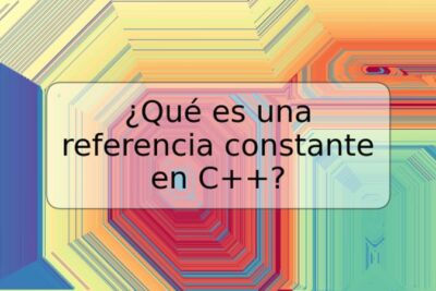 ¿Qué es una referencia constante en C++?