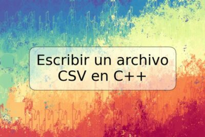 Escribir un archivo CSV en C++