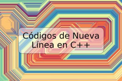 Códigos de Nueva Línea en C++