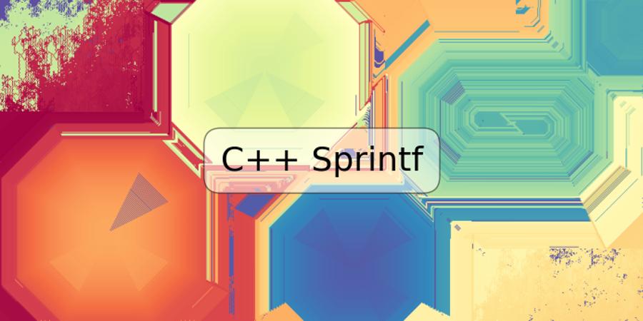 C++ Sprintf