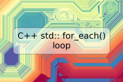 C++ std:: for_each() loop