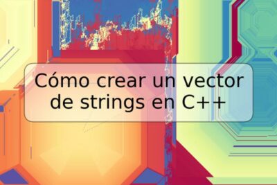 Cómo crear un vector de strings en C++