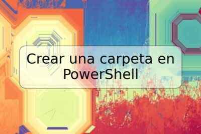 Crear una carpeta en PowerShell