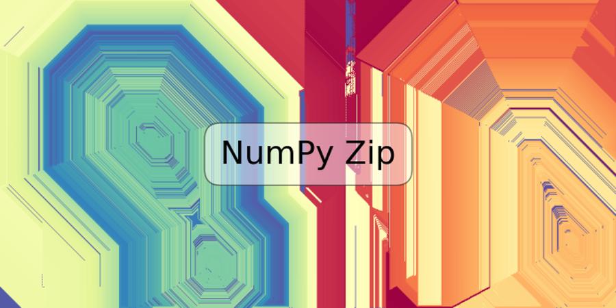 NumPy Zip