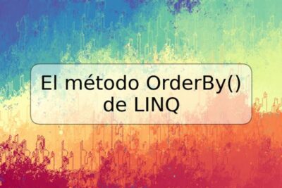 El método OrderBy() de LINQ