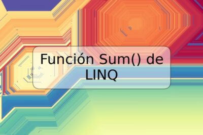 Función Sum() de LINQ