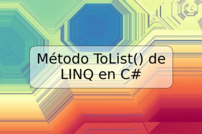 Método ToList() de LINQ en C#