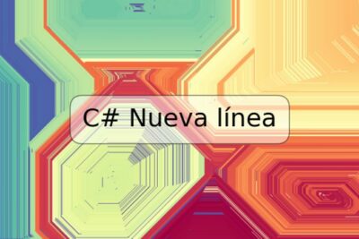 C# Nueva línea