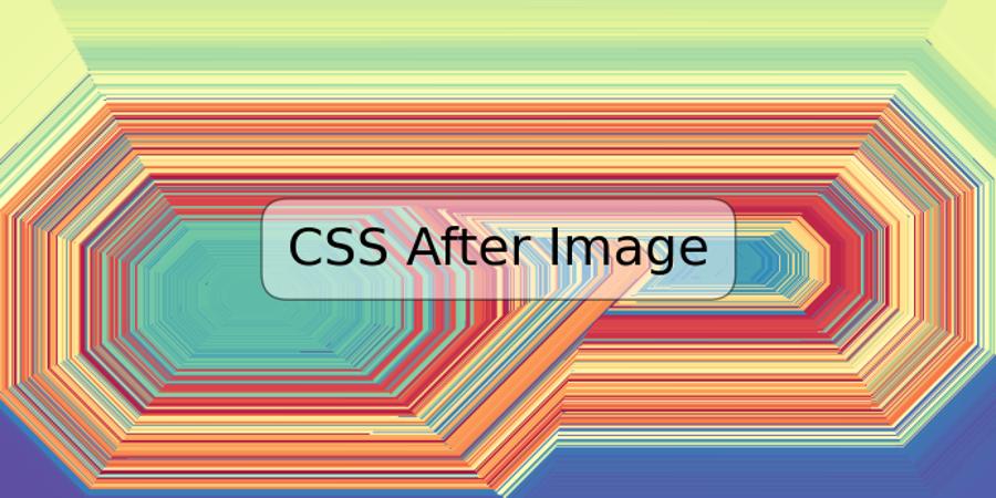 CSS After Image