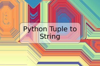Python Tuple to String