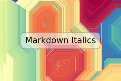 Markdown Italics