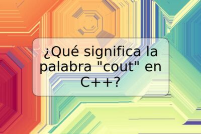 ¿Qué significa la palabra "cout" en C++?