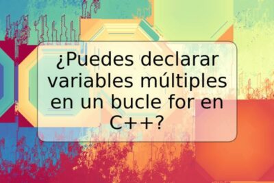 ¿Puedes declarar variables múltiples en un bucle for en C++?