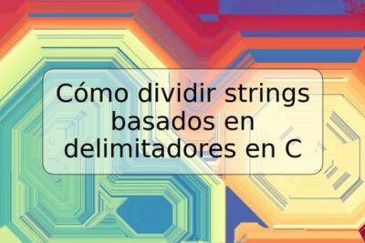 Cómo dividir strings basados en delimitadores en C