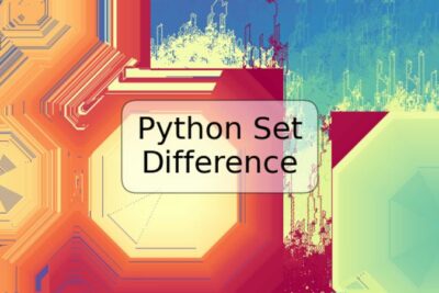 Python Set Difference