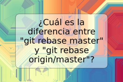 ¿Cuál es la diferencia entre "git rebase master" y "git rebase origin/master"?