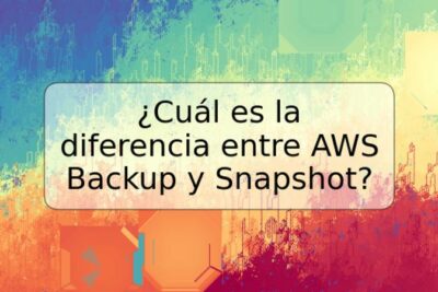 ¿Cuál es la diferencia entre AWS Backup y Snapshot?