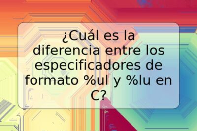 ¿Cuál es la diferencia entre los especificadores de formato %ul y %lu en C?