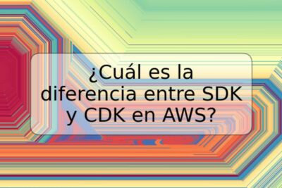 ¿Cuál es la diferencia entre SDK y CDK en AWS?