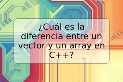 ¿Cuál es la diferencia entre un vector y un array en C++?