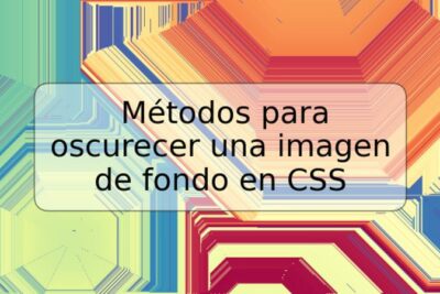 Métodos para oscurecer una imagen de fondo en CSS