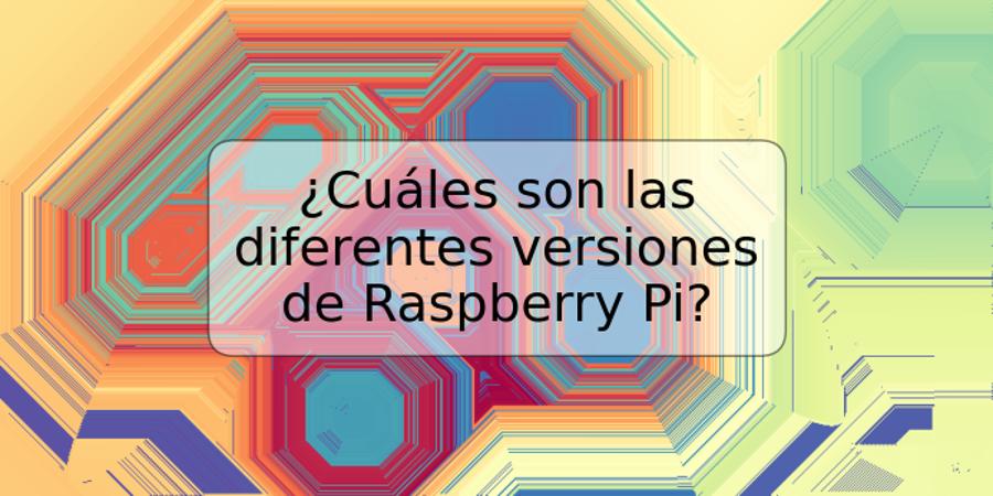 ¿Cuáles son las diferentes versiones de Raspberry Pi?