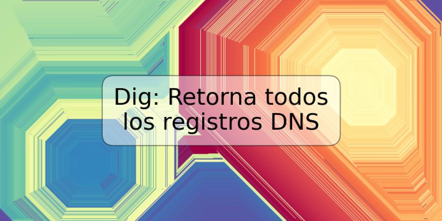 Dig: Retorna todos los registros DNS