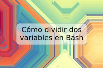 Cómo dividir dos variables en Bash