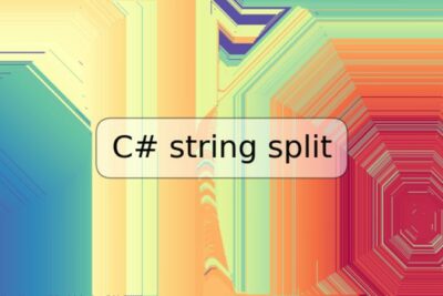 C# string split
