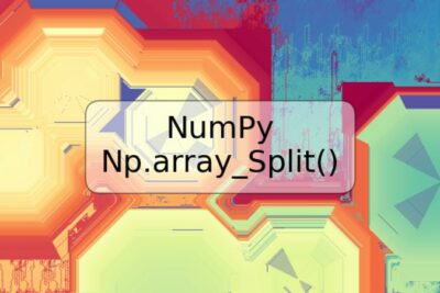 NumPy Np.array_Split()
