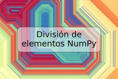División de elementos NumPy