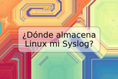 ¿Dónde almacena Linux mi Syslog?