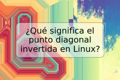 ¿Qué significa el punto diagonal invertida en Linux?