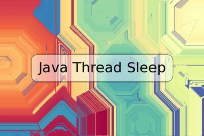 Java Thread Sleep