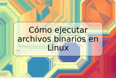 Cómo ejecutar archivos binarios en Linux